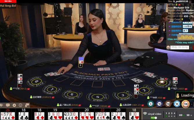 Bàn Chơi Blackjack Sảnh Play Ace