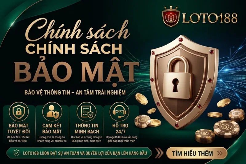Chính sách bảo mật Loto188 an toàn tuyệt đối