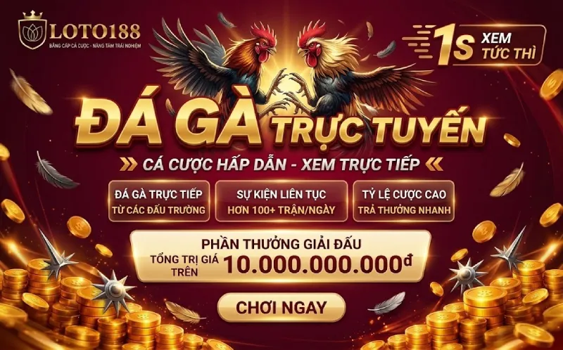 Đấu Trường Đá Gà Trực Tuyến Hấp Dẫn Kịch Tính Tại Loto188