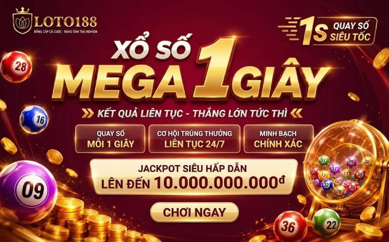Mega 1 Giây Sức Hút Vòng Quay Xổ Số Săn Thưởng Hot Trend